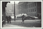 Brooklyn Borough Hall during a snowstorm