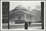 Dime Savings Bank in Brooklyn during a snow storm