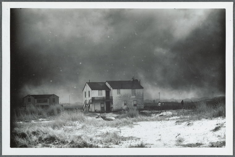 Grass fire at Gilgo Beach, Long Island, 1952