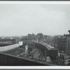 View from the Broadway station of the Myrtle Avenue El in Brooklyn, N.Y.