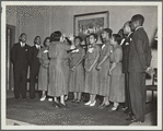 Juanita Hall, conducting the Negro Melody Singers