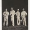 Cricket players, Unidentified group of four