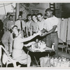 Crew members of the USS Lake Champlain (CVA-39) participating in the ship's two day blood drive, with the crew pledging to make a quota of 1000 pints