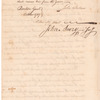 Letter from John Shehan to John Hancock