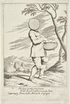 Bertoldo Holding a Tart in His Hand and Wearing a Sieve on His Head