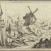 Scenery sheet for the first scene of the drama Edward the Black Prince
