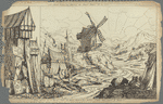 Scenery sheet for the first scene of the drama Edward the Black Prince