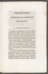 Emancipation immédiate et complète des esclaves: appel aux abolitionistes