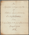 An alphabetical catalogue with notes of theatrical representations &ca
