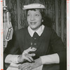 Portrait of Betty Granger, host of the WLIB (New York) talk radio program "At Home With Betty Granger," circa 1955