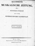 Allgemeine Musikalische Zeitung 
