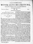 Allgemeine Musikalische Zeitung 