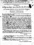 Allgemeine Musikalische Zeitung 