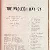 The Wadleigh Way: 1974
