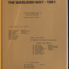 The Wadleigh Way: 1981
