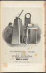 Astronomical clock & spring governor - Bond & Sons, Boston, Mass
