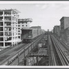 Myrtle Avenue Elevated in Brooklyn, N.Y. as seen from the Sumner Avenue station, looking east