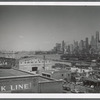 View from a temporary dirt hill at the foot of Atlantic Avenue, Brooklyn, N.Y. towards the tip of Manhattan