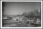 View from a temporary dirt hill at the foot of Atlantic Avenue, Brooklyn, N.Y. towards the tip of Manhattan