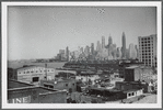 View from a dirt hill at the foot of Atlantic Avenue, Brooklyn, NY