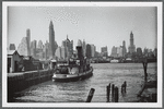 View from the foot of Fulton Street, Brooklyn, towards Manhattan