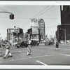 View in front of the Long Island Railroad station on Flatbush Avenue in Brooklyn, NY