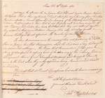 Thomas Hutchins to unidentified recipient