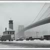 Brooklyn Bridge (Brooklyn side) on a cold, dreary winter day