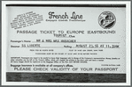 Passage ticket to Europe [for Mr. and Mrs. Max Hubacher]