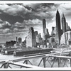 Lower Manhattan as seen from the Brooklyn Bridge