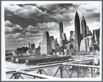 Lower Manhattan as seen from the Brooklyn Bridge