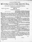 Allgemeine Musikalische Zeitung