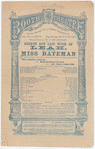 Program for stage production Leah at Booth's Theatre