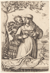 Soldier Embracing a Woman