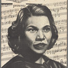 Portrait of singer Marian Anderson on concert program cover, circa 1951