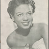 Portrait of pianist Hazel Scott from concert program cover, 1949