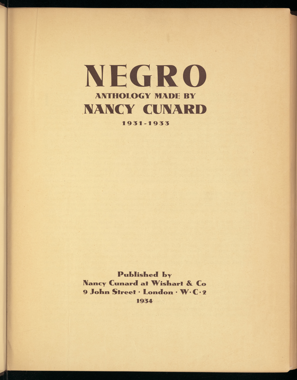 Negro anthology - NYPL Digital Collections