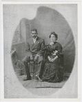 Studio portrait of Arthur Schomburg and his sister Delores (Lola) Diaz