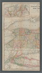 New railroad, county and township map of New York