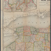 New railroad, county and township map of New York