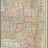 New railroad, county and township map of New York