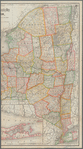 New railroad, county and township map of New York