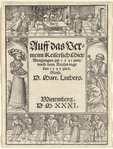 Title page with images of The Feast of Herod (top), Herodias with the head of St. John the Baptist (left), the Executioner (right), and Salome's Dance (bottom)