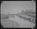 Schoolyard and bicycles