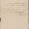 Letter to Carpenter Wharton or Capt. Jeremiah Wadsworth