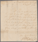 Letter to unidentified correspondent