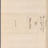 Le Comte de Moustier to George Washington