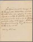 Lord Wycombe to George Washington
