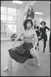 Debbie Allen [?] sitting during rehearsal for the stage production West Side Story