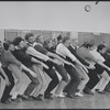 Lauren Bacall and cast in rehearsal for the stage production Woman of the Year